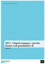 2013: Omprövningens, synvändornas och pusslandets år